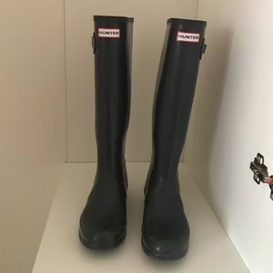 Hunter Original Tall Glossy Rain Boot—Graphite
